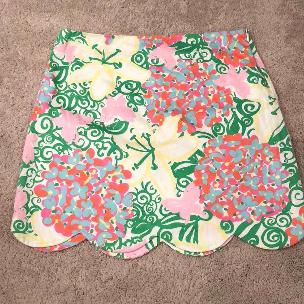 Lily Pulitzer scalloped edge skirt